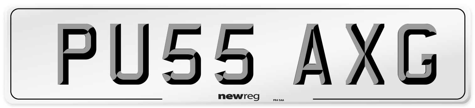 PU55 AXG Number Plate from New Reg